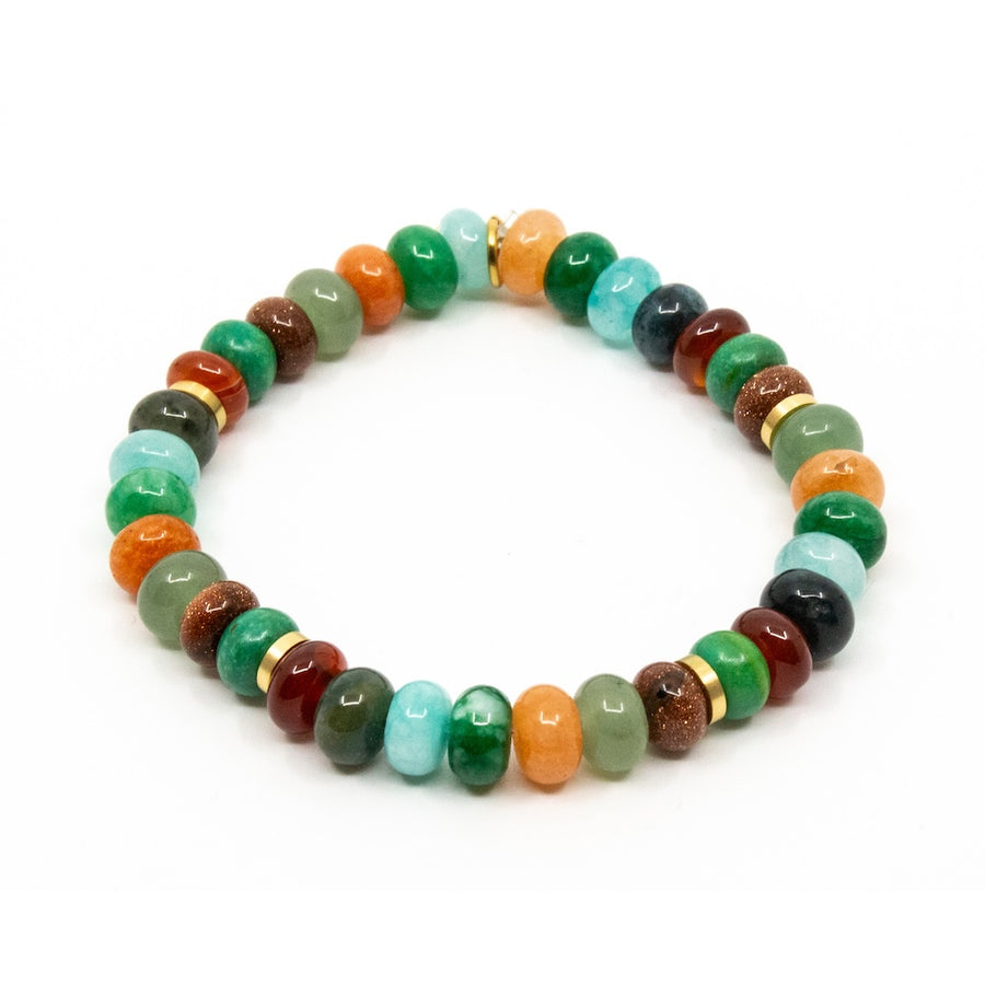 Chunky Gem Armband Ljus Mix