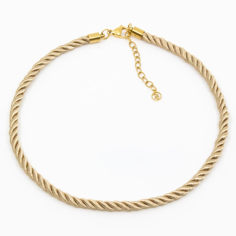 Rope Halsband 40cm Guld