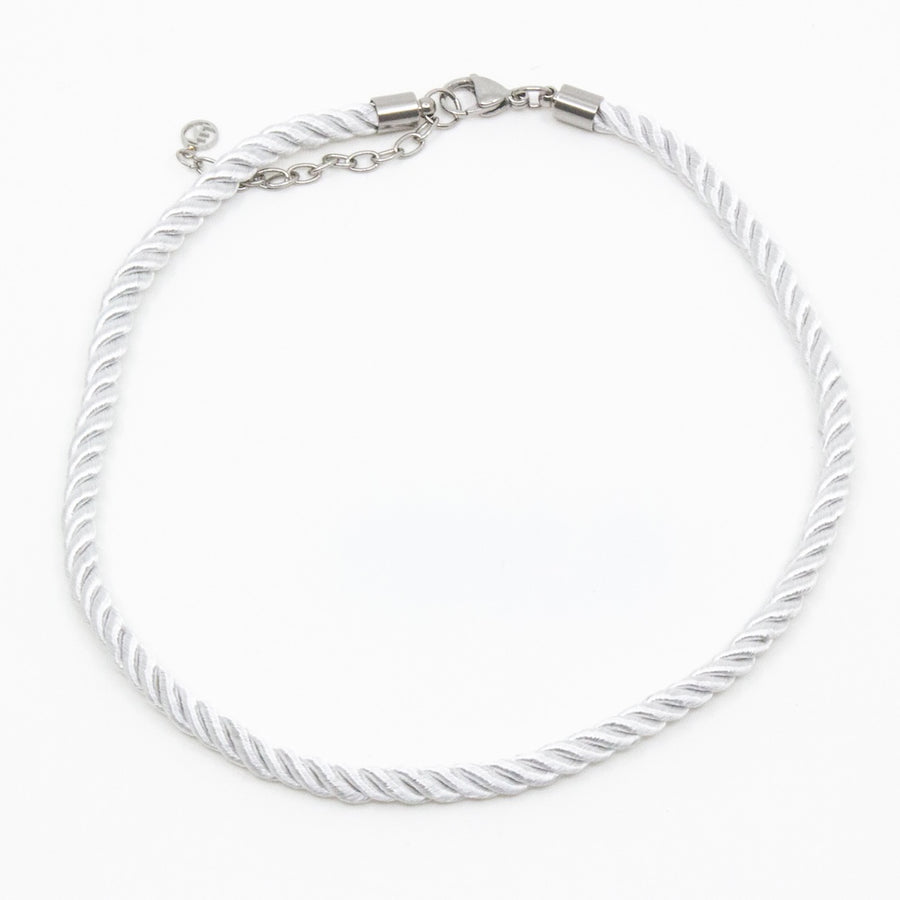 Rope Halsband 40cm Silver