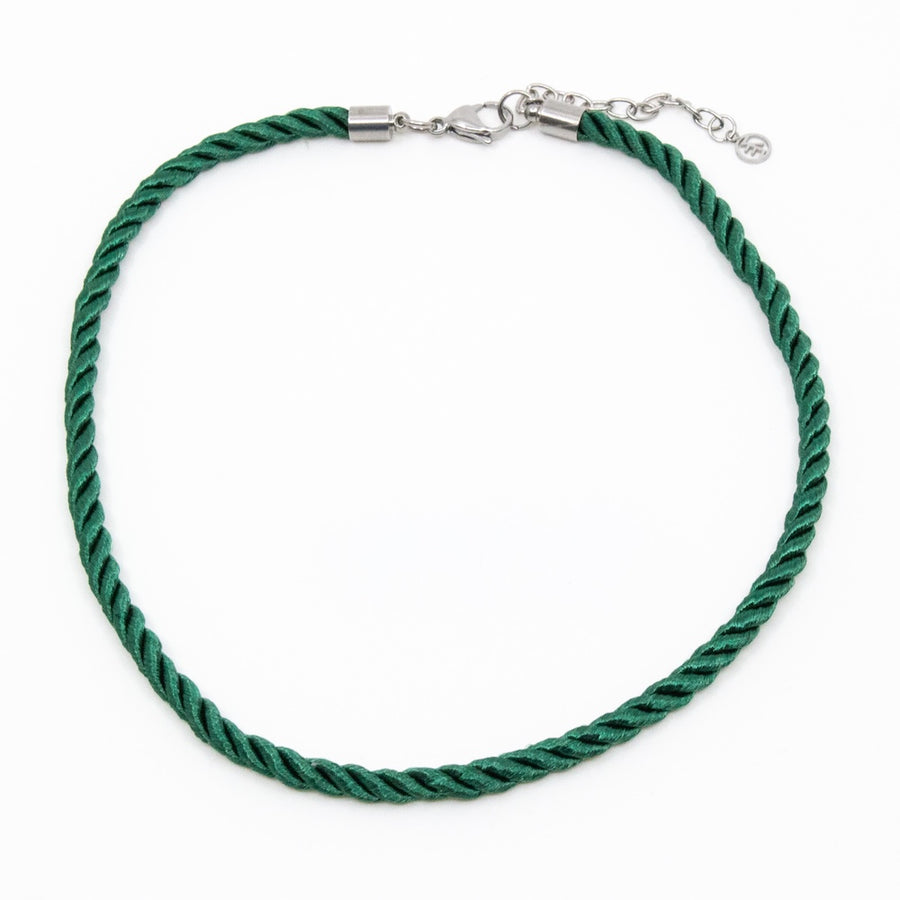 Rope Halsband 40cm Mörkgrön