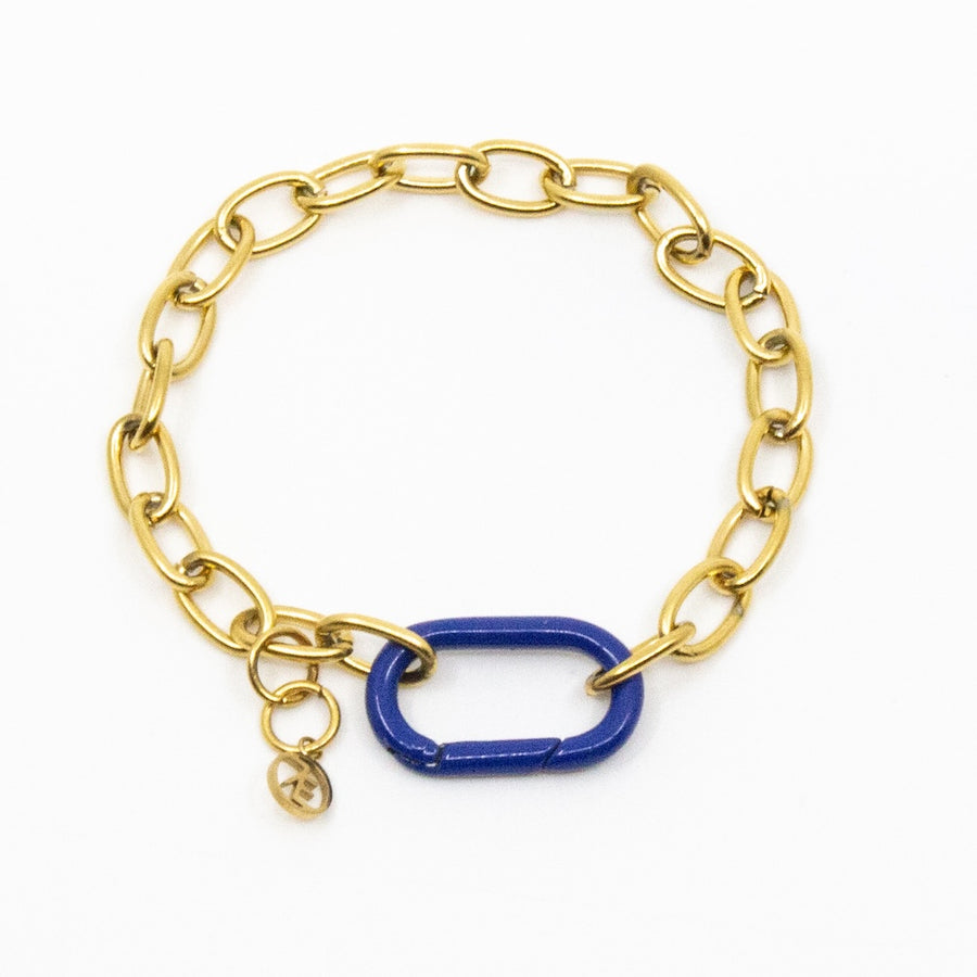 Clasp Armband Guld/Blå