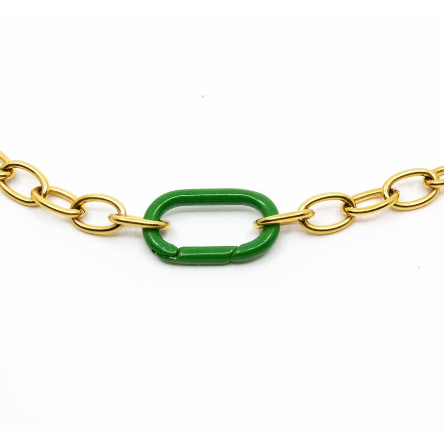 Green Clasp Halsband Guld