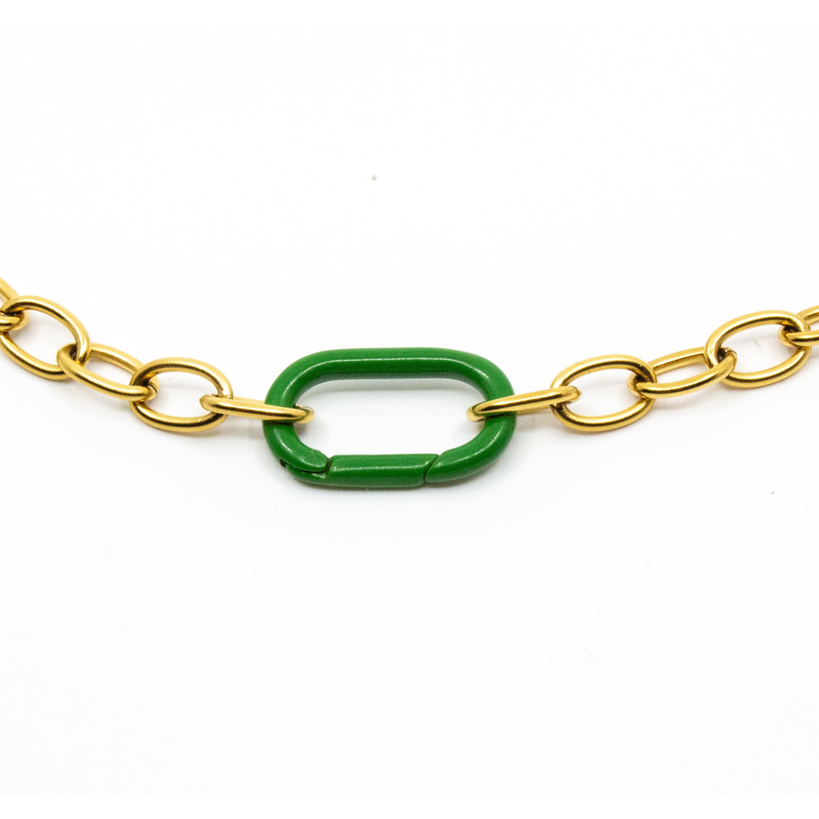 Clasp Halsband Guld/Mörkgrön