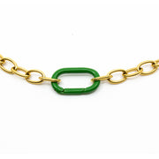 Clasp Halsband Guld/Mörkgrön