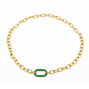 Clasp Halsband Guld/Mörkgrön