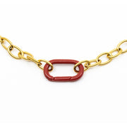 Red Clasp Halsband Guld