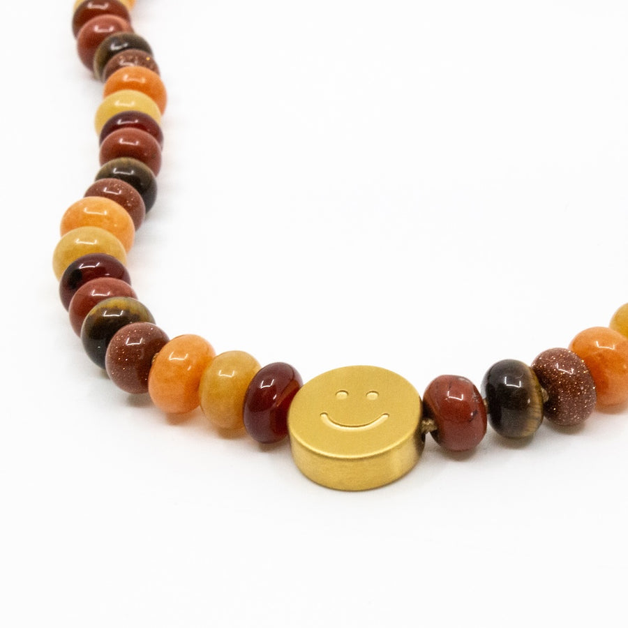 Smile Chunky Gem Halsband Orange