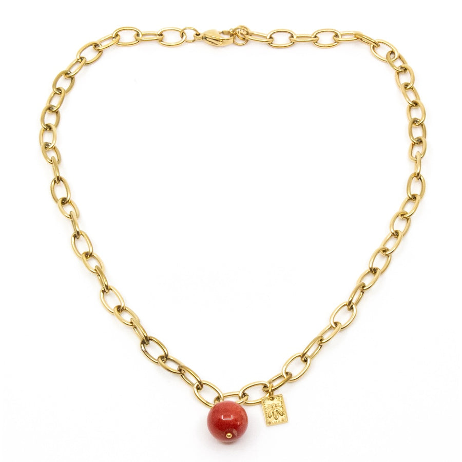 Ball Halsband 45cm Röd