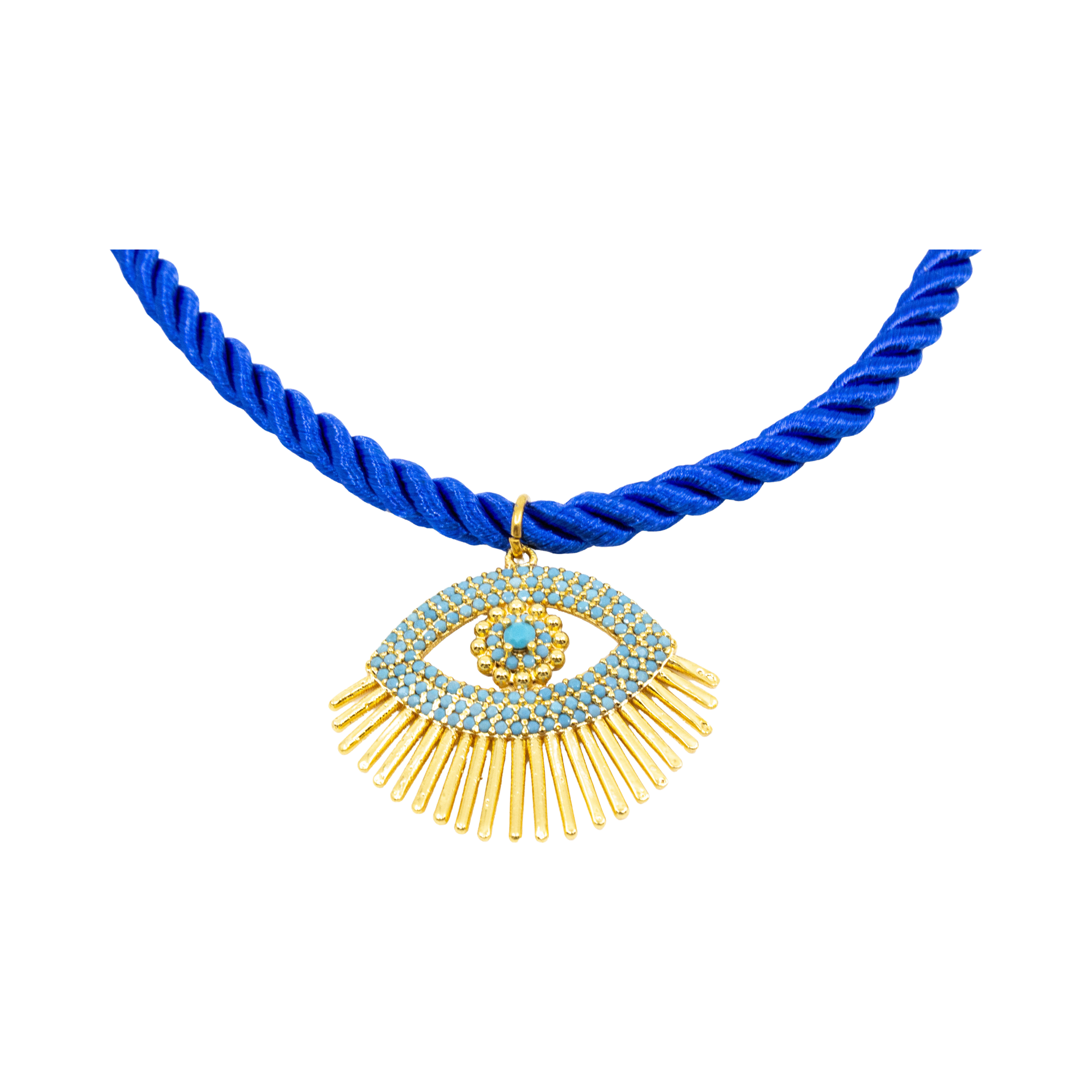 Eye Gazing Rope Halsband Blue