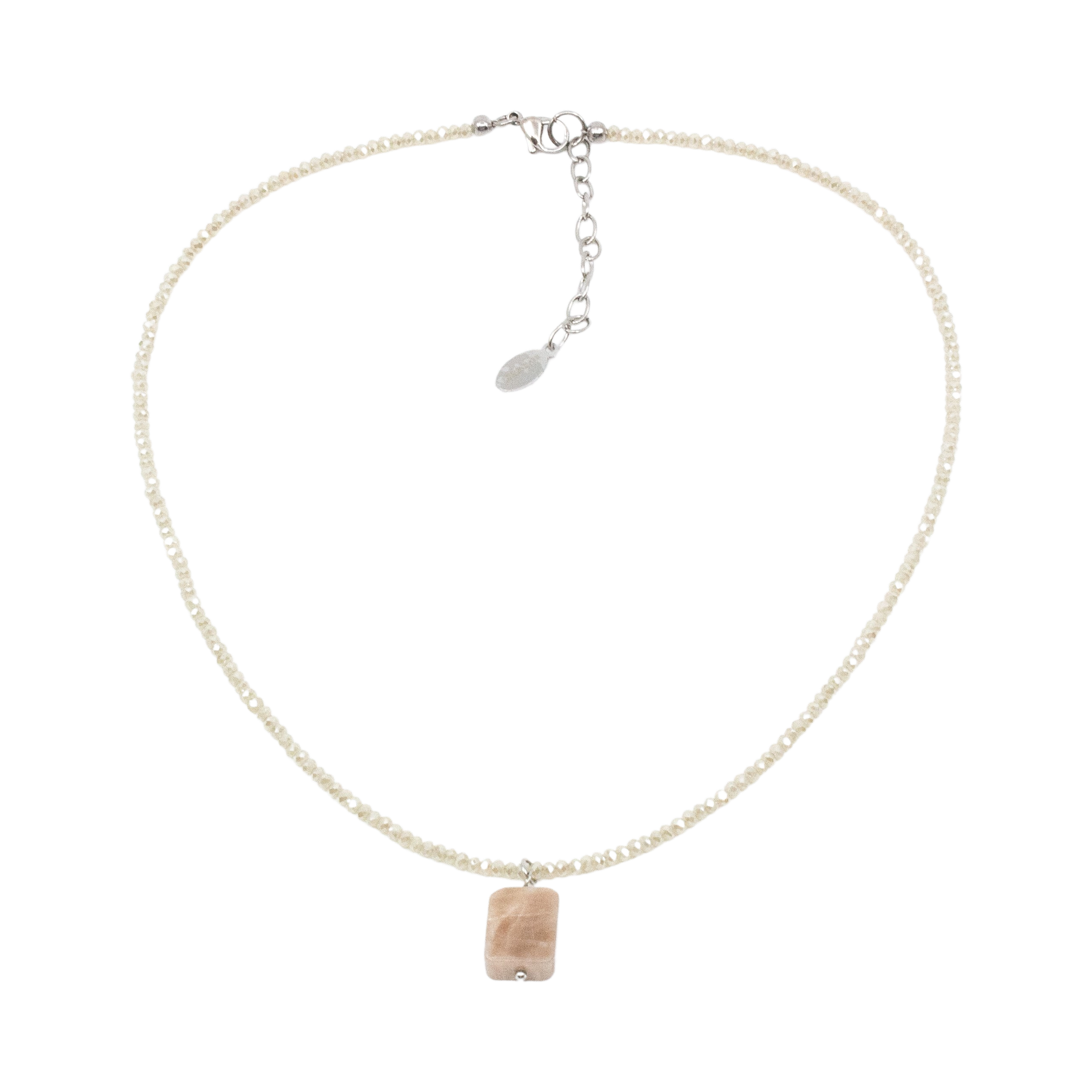 Sun Stone Halsband 45cm Sand