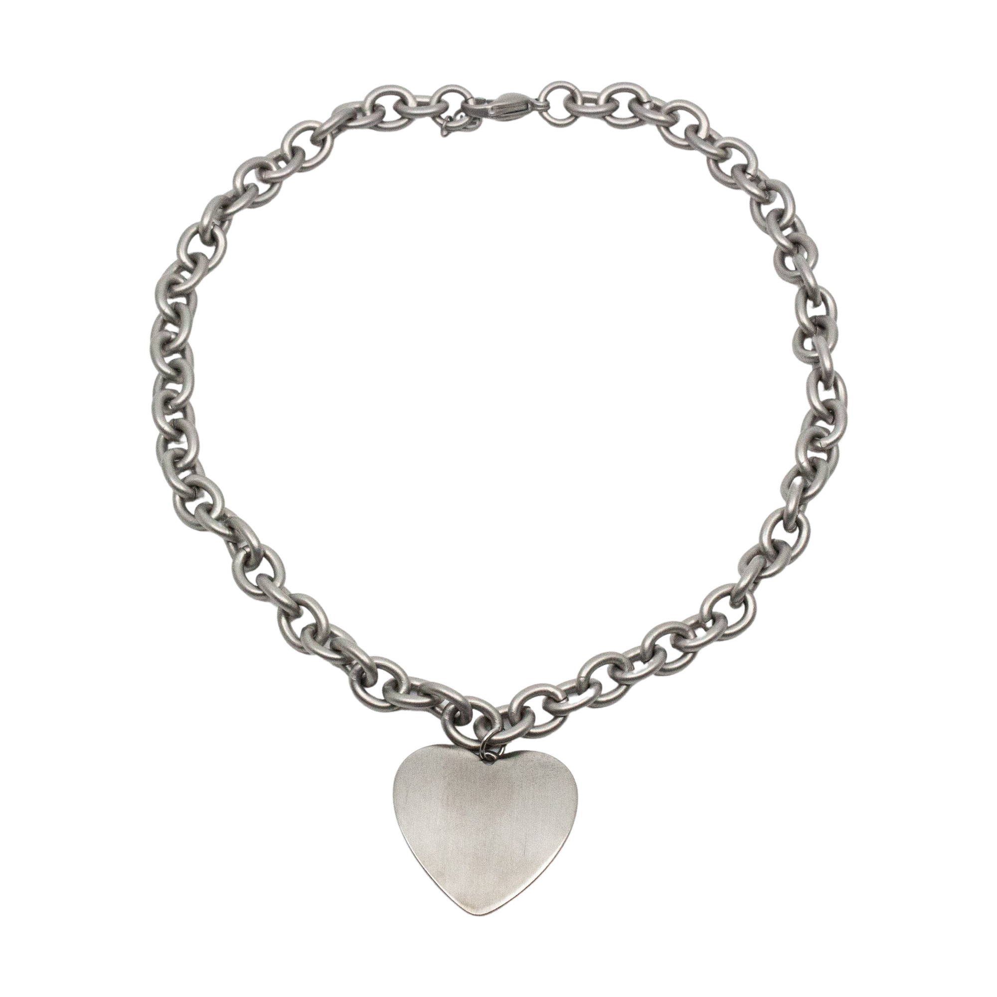 Sandy Big Heart Halsband Silver