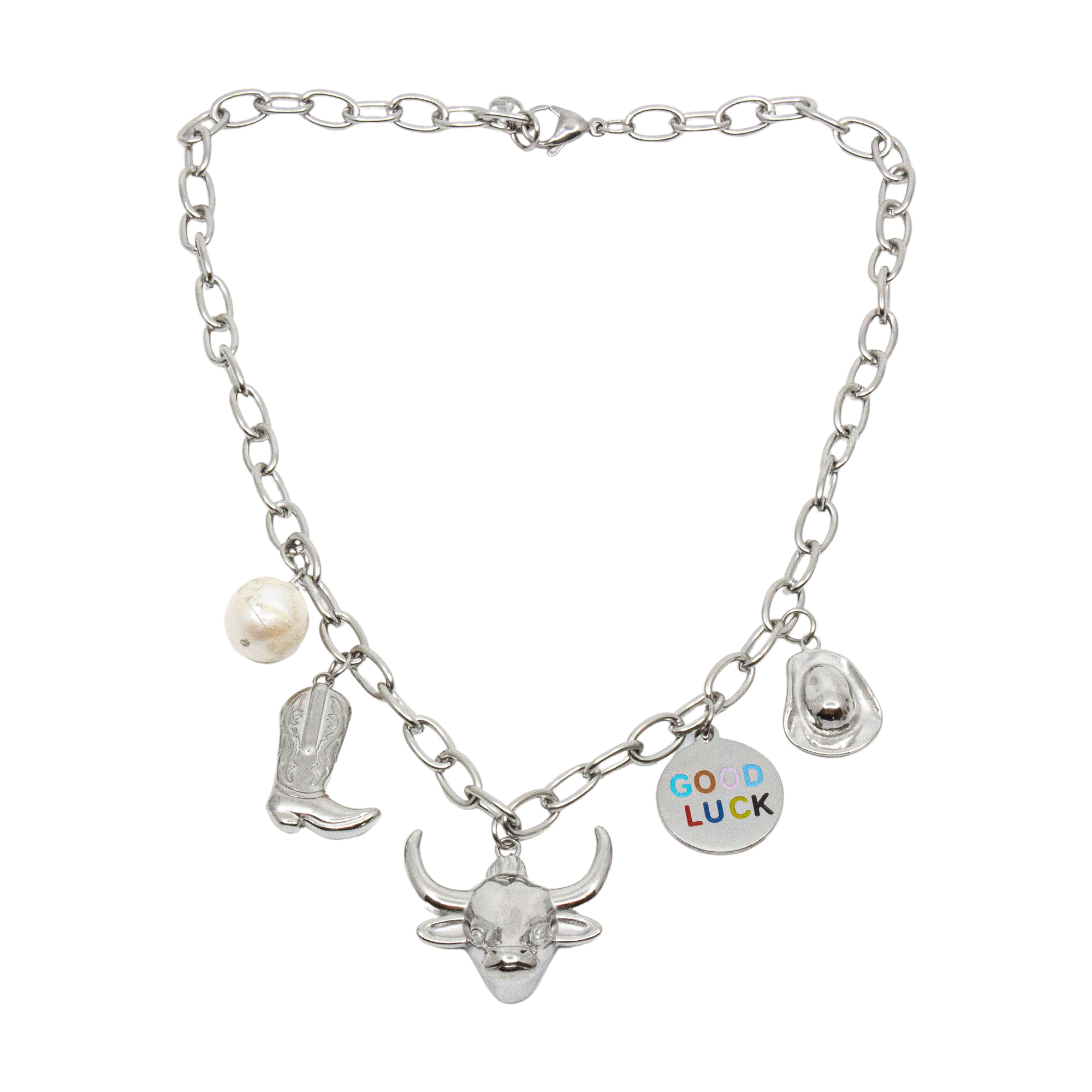 Modern Western Halsband 45cm Silver