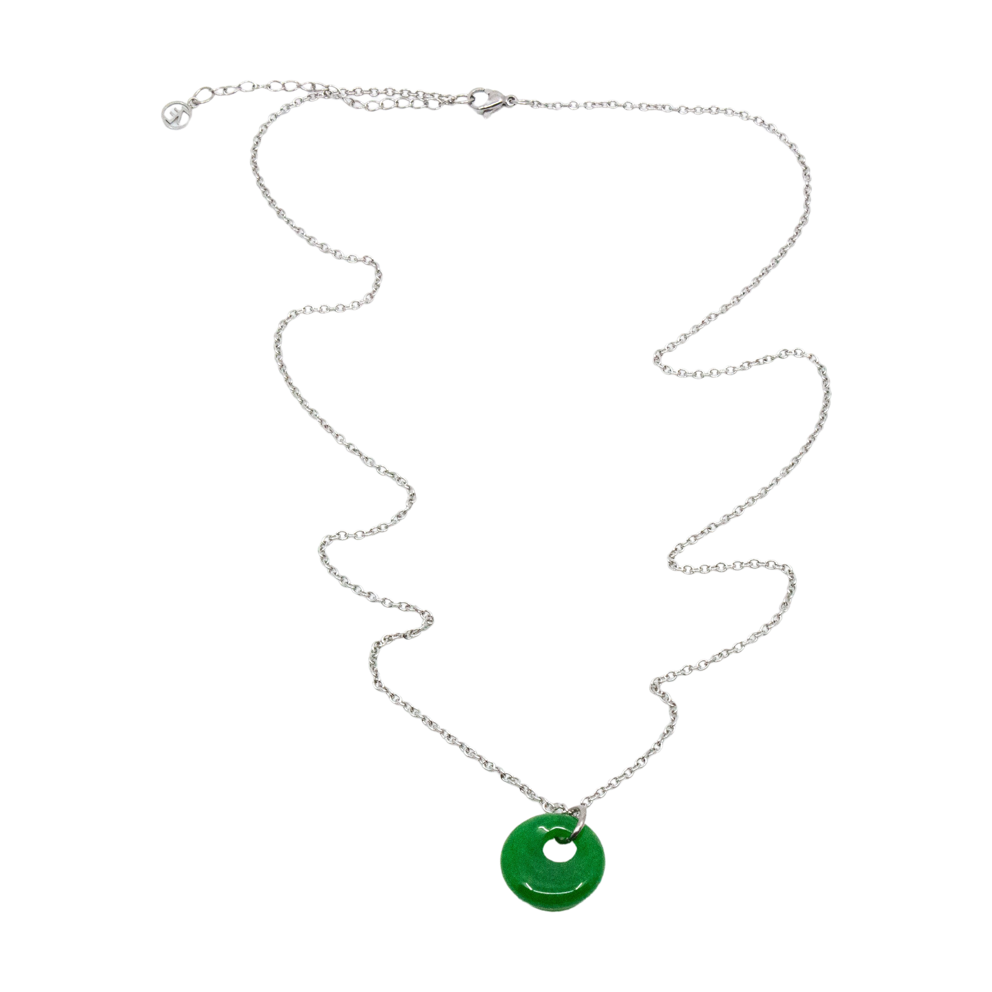 Bagel Halsband Silver Jade