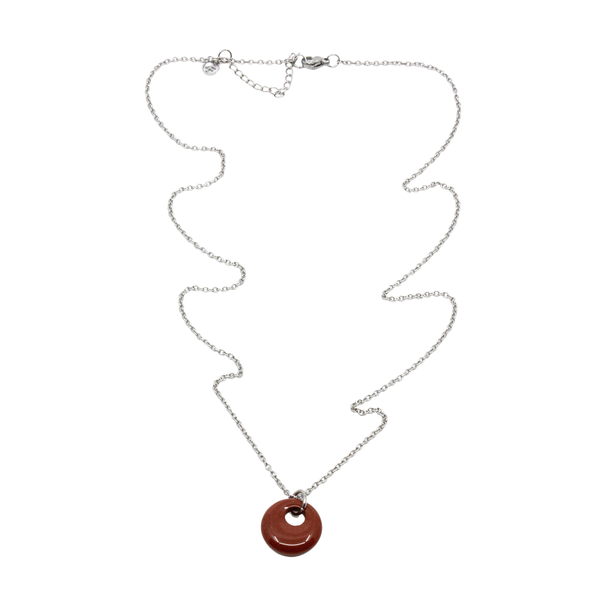 Bagel Halsband Silver Jaspis