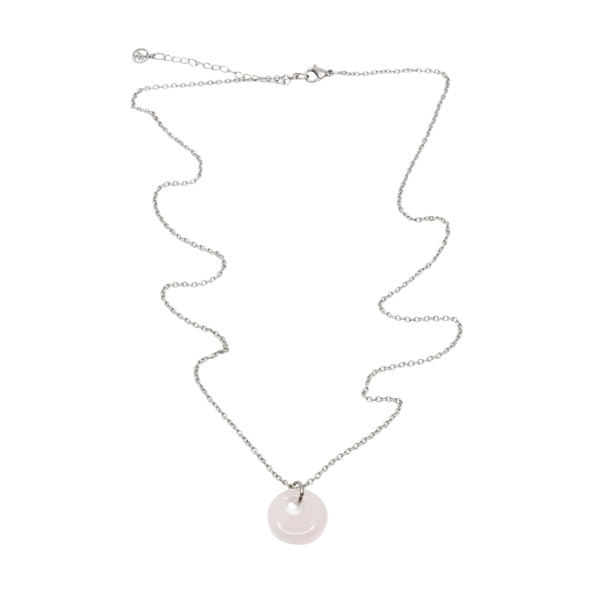 Bagel Halsband Silver Rosenkvarts