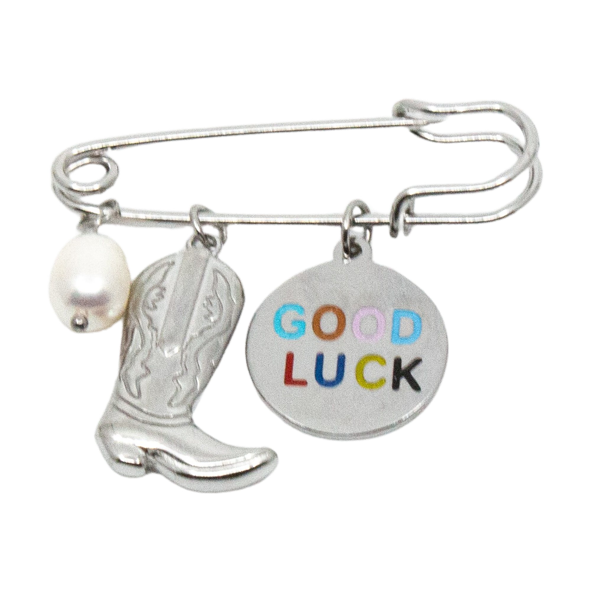 Good Luck Brosch Silver