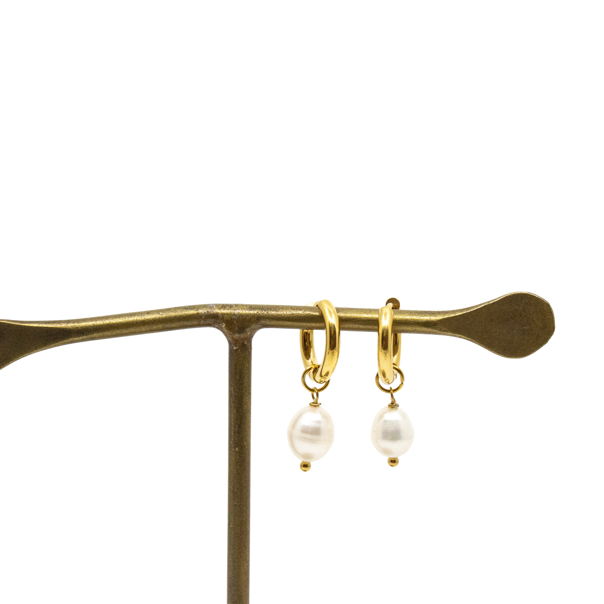 Mini Pearl Örhänge Guld