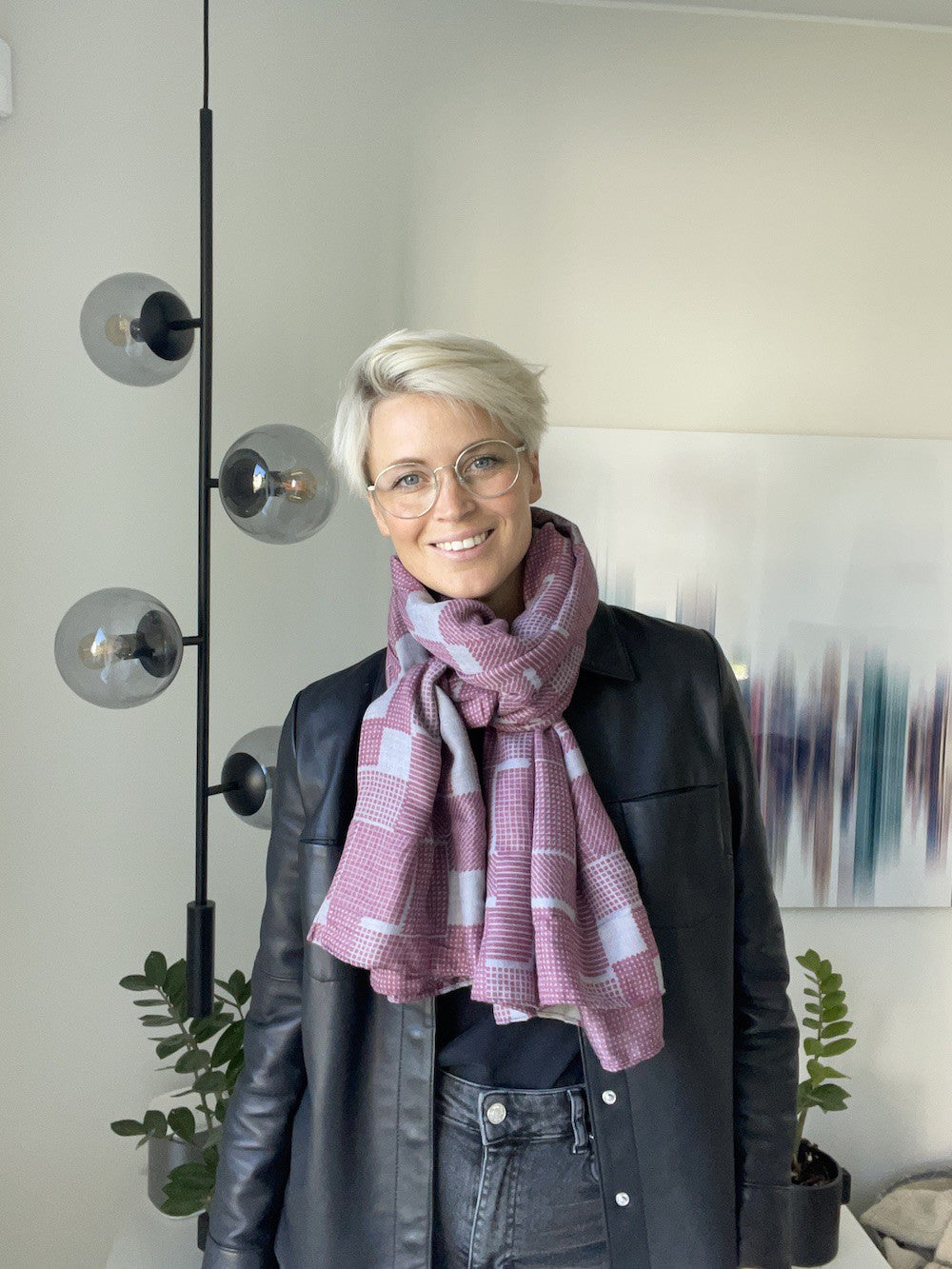 Eupen Sjal Lila Lila