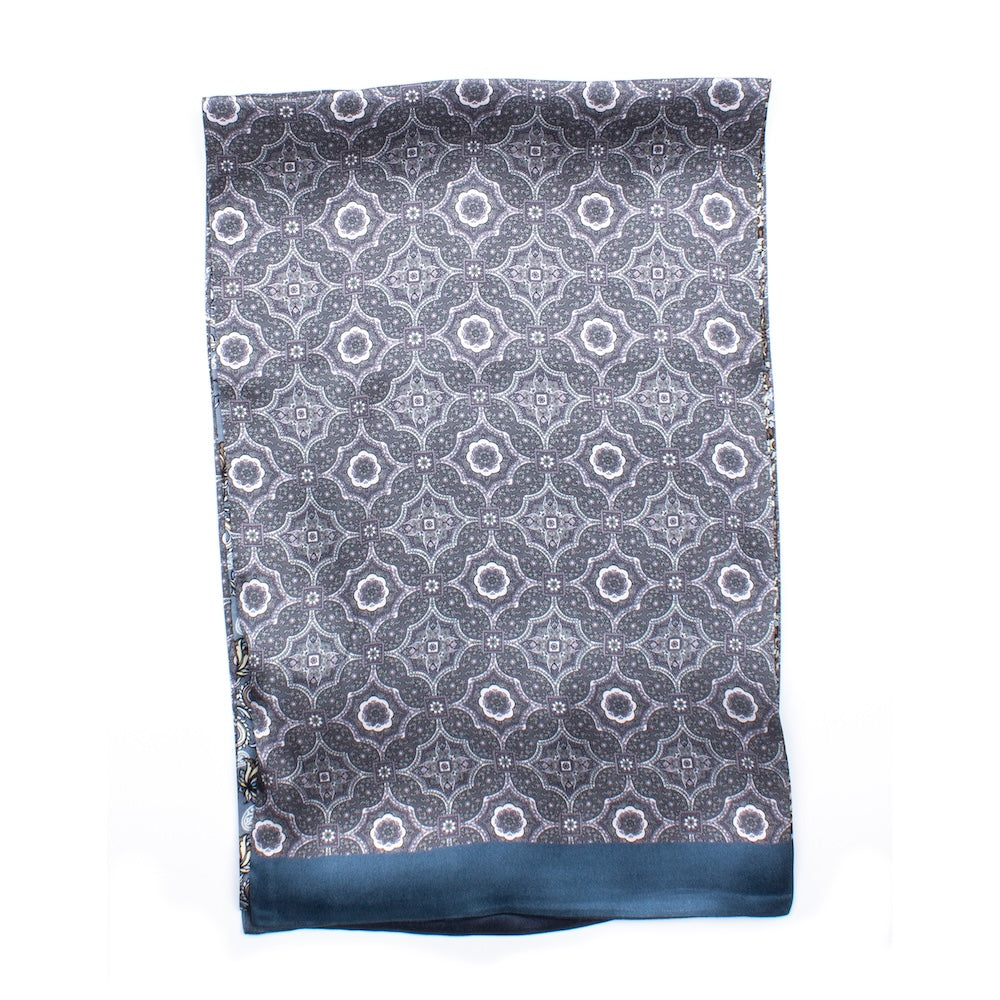 Lannion Silk Scarf Blue