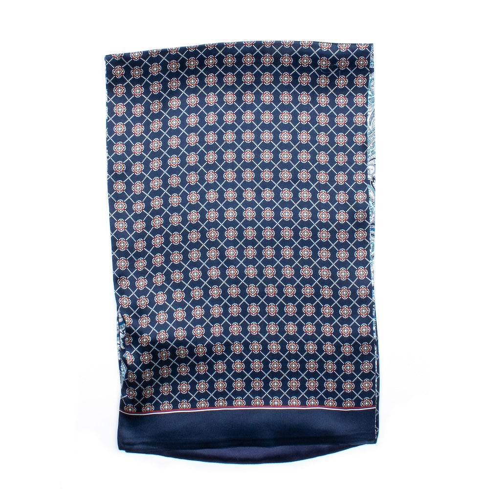 Laval Silk Scarf Blue